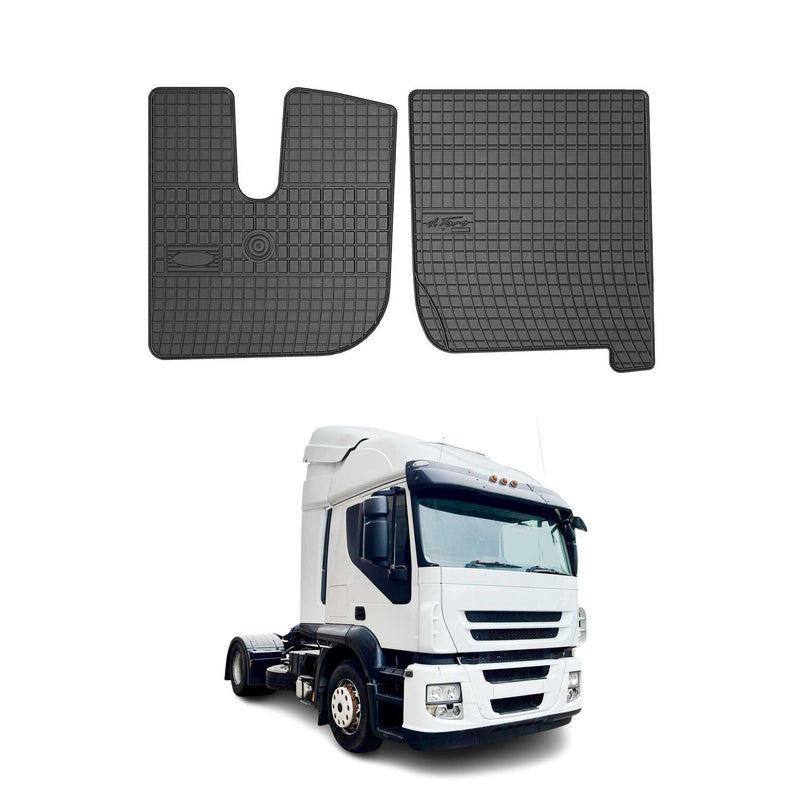 Tappetini in gomma neri per Iveco Stralis Kabina 2002-2019, 2 pezzi