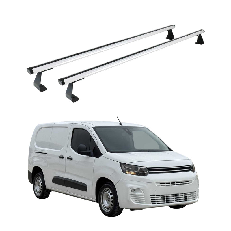 Portapacchi da tetto per Citroen Berlingo 2018-2025 Alluminio Argento 2 pezzi