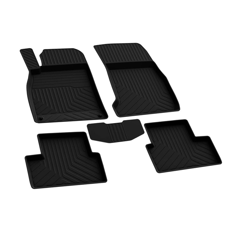 Tappetini in gomma neri per Mercedes Classe A W176 2012-2018, 4 pezzi