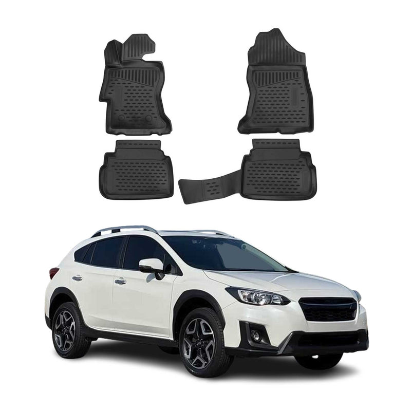 Tappetini Subaru XV 2017-2021 in TPE nero, 4 pezzi