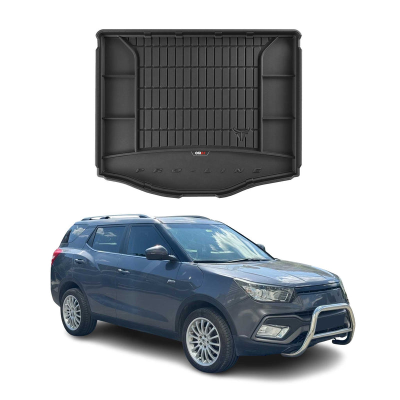 Vassoio portabagagli in gomma OMAC per Ssangyong XLV 2016-2025, vassoio portabagagli in TPE, nero