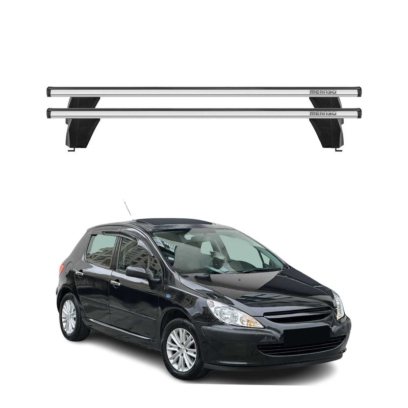 Menabo Dachträger Grundtäger für Peugeot 307 2001-2008 5tür 75kg Alu Silber 2x