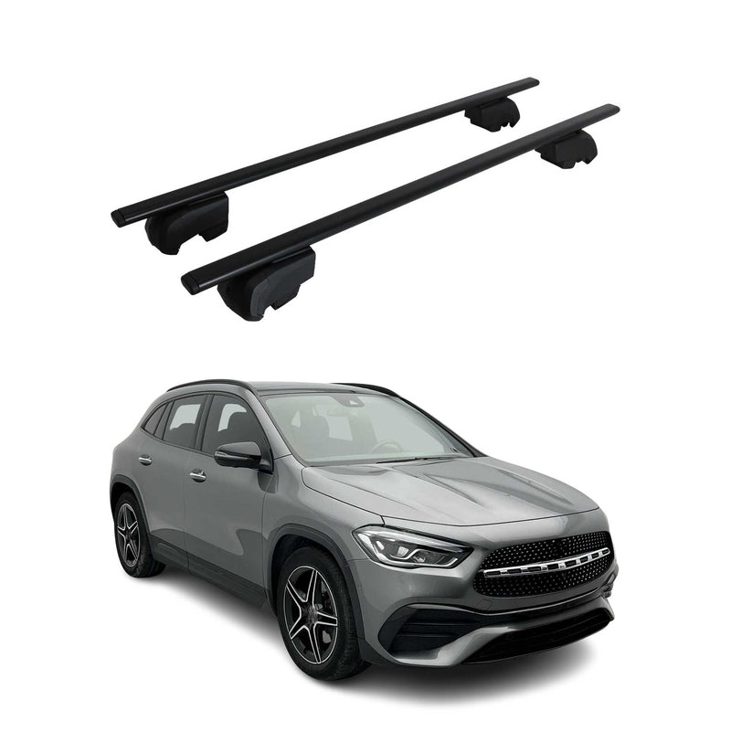 Portapacchi da tetto per Mercedes GLA X247 2020-2025 ABE Alu Nero 2x