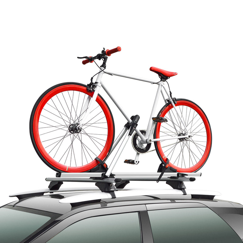 Portabici Menabo Juza per 1 bici fino a 15 kg, portabici da tetto in alluminio