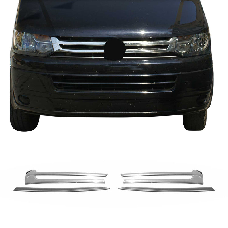 Kühlergrill Leisten Grillleisten für VW Transporter T5 2010-2015 Chrom Silber 4x