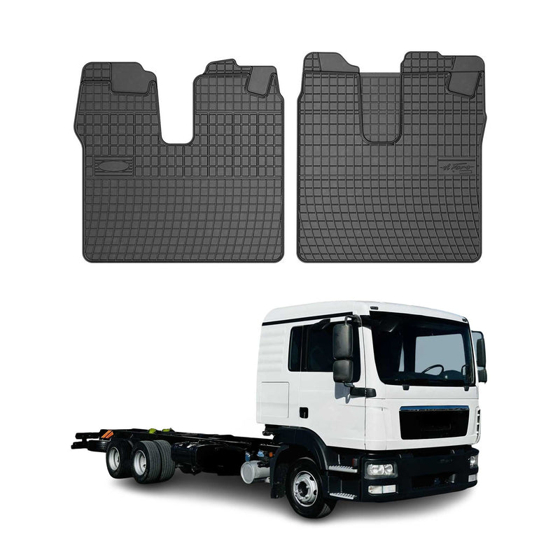 Tappetini in gomma neri per cabina letto MAN TGL TGM 2005-2019, 2 pezzi