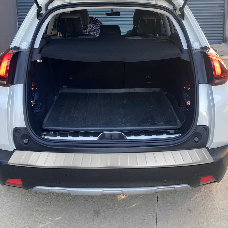 Protezione paraurti per soglia di carico per Peugeot 2008 2017-2019 Cromata Spazzolata