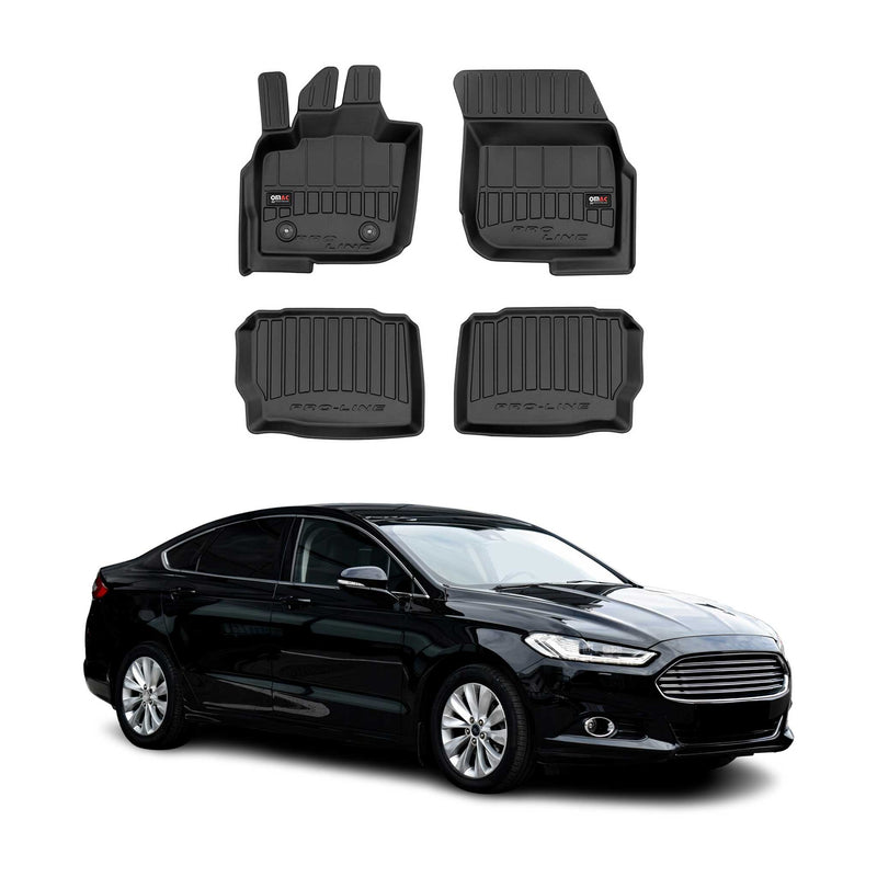 Tappetini Ford Mondeo MK5 2014-2022 in TPE nero, 4 pezzi