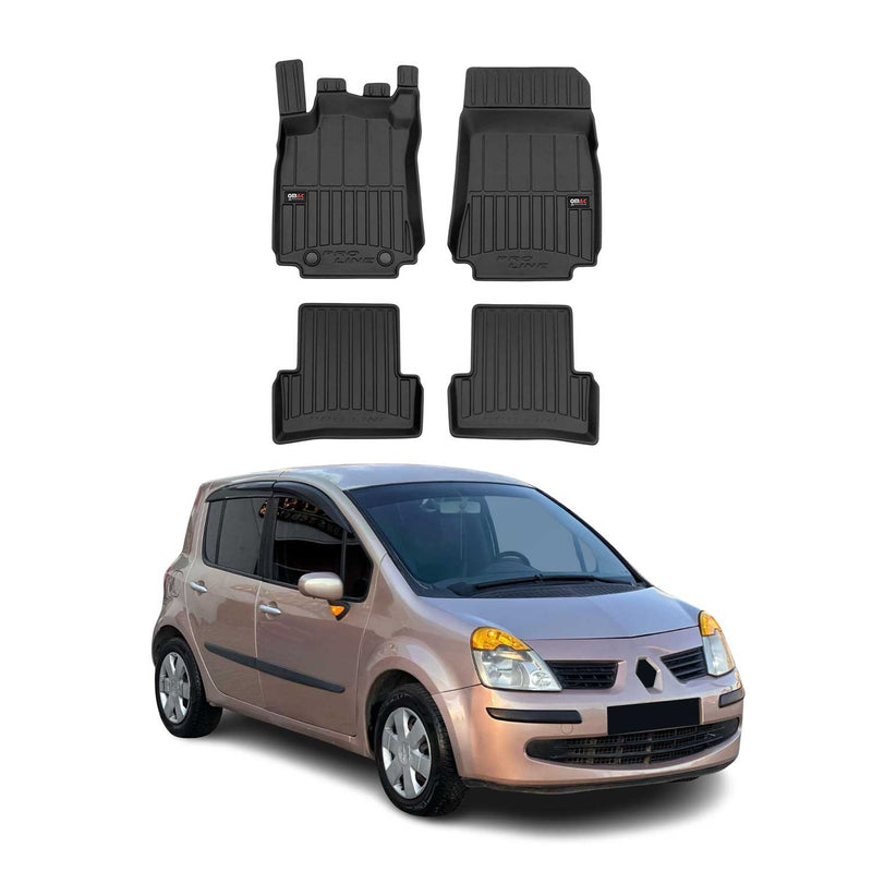 Tappetini Renault Modus 2004-2012 TPE Nero 4 pezzi