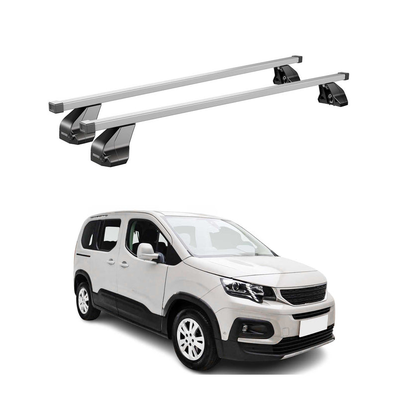 Portapacchi in acciaio Menabo per Peugeot Rifter 2018-2025 grigio 2x