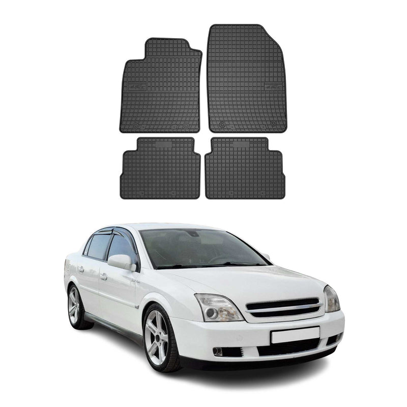 Tappetini in gomma neri per Opel Vectra C 2002-2008, 4 pezzi.