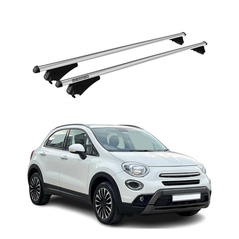 Menabo Dachträger Grundtäger für Fiat 500X 2014-2018 Pre-FL 75kg Alu Silber 2x