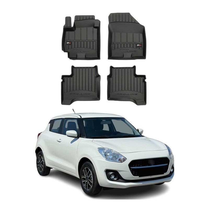 Tappetini Suzuki Swift 2017-2025 in TPE nero, 4 pezzi