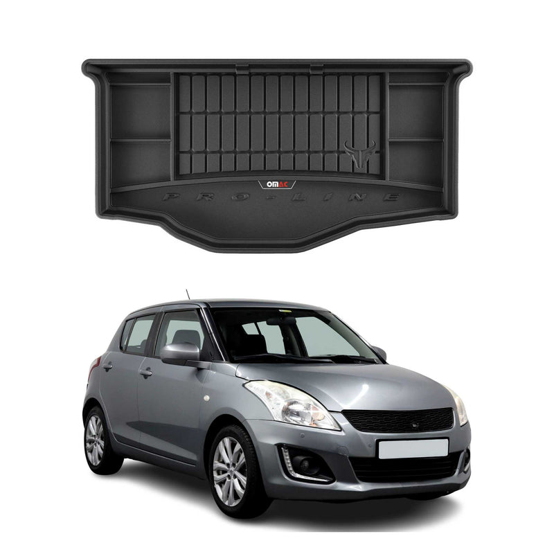 Vassoio portabagagli in gomma OMAC per Suzuki Swift 2010-2017, vassoio portabagagli in TPE, nero