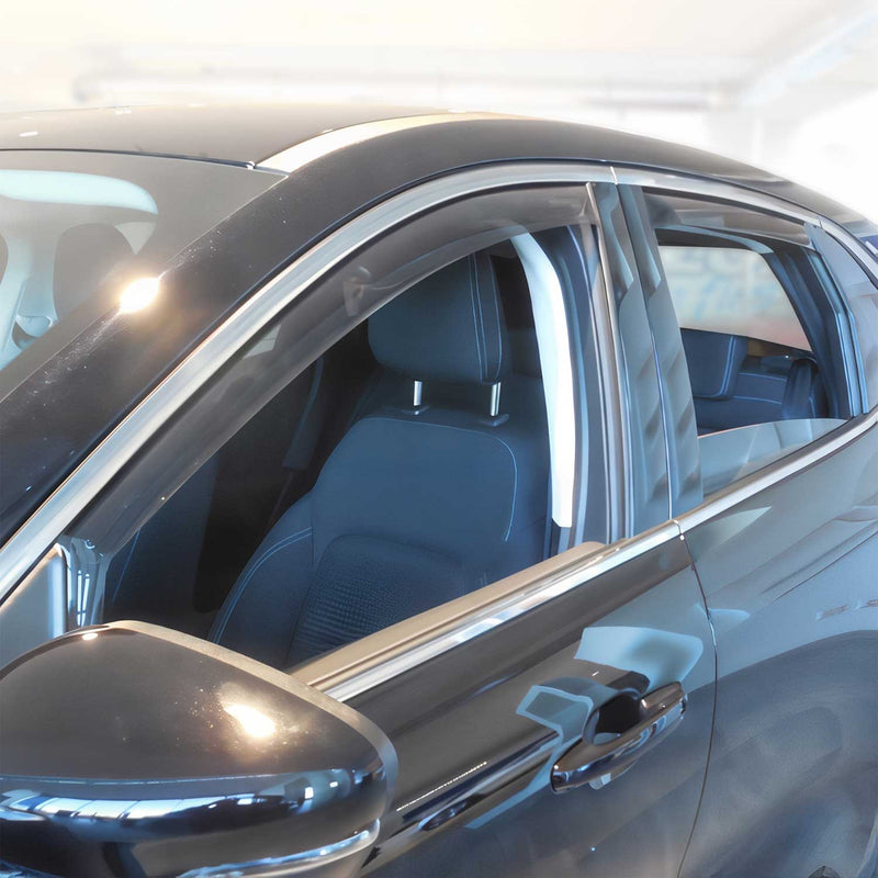 Deflettori antivento e antipioggia per Ford Kuga 3 2019-2025 in acrilico scuro, 4 pezzi