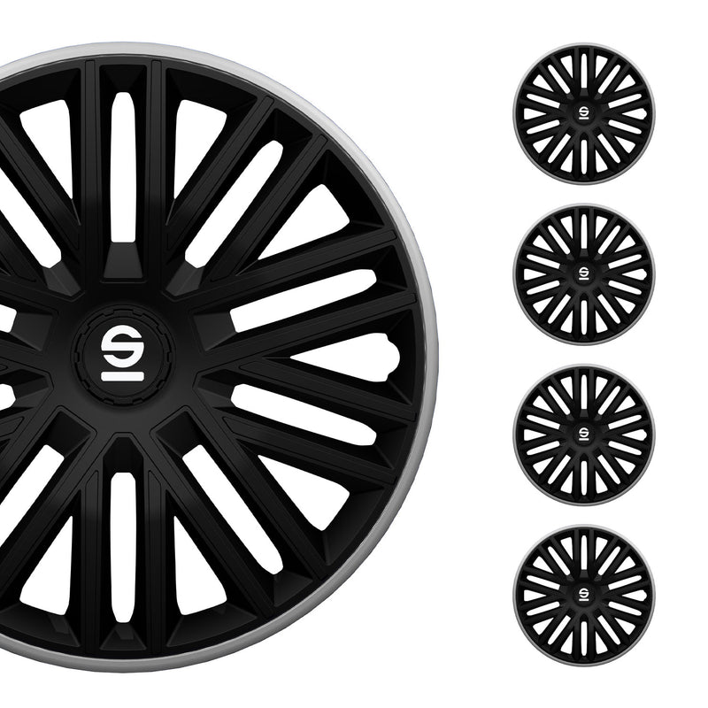 Coprimozzi Sparco 15 pollici Bergamo Nero Grigio 4 pezzi