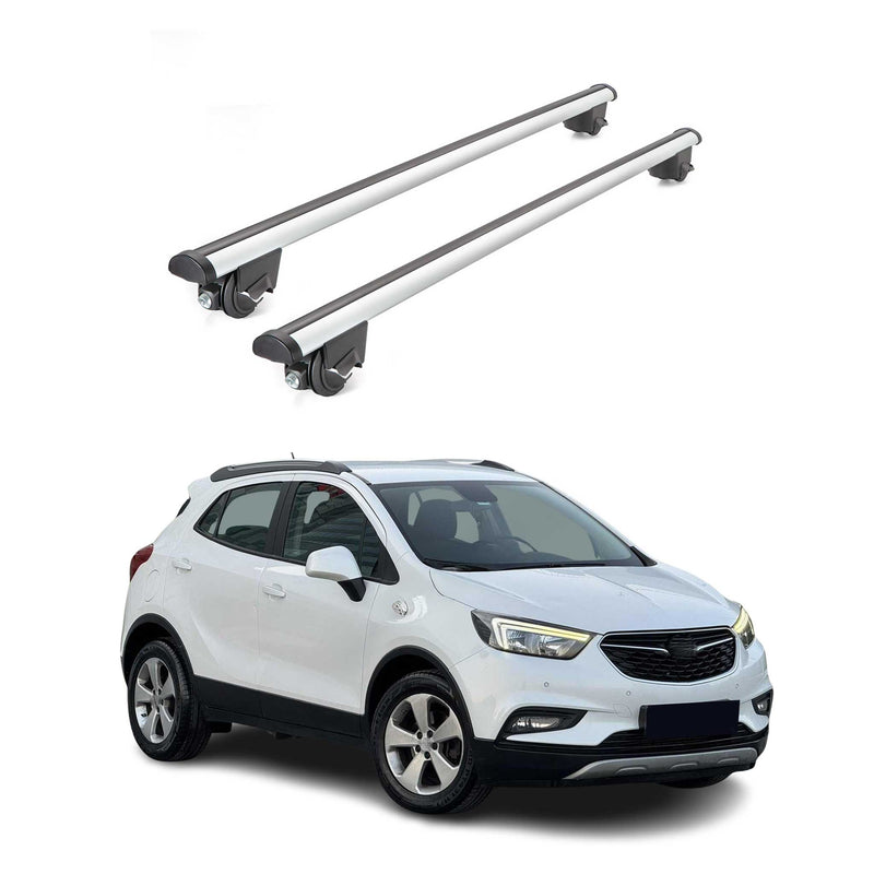 Dachträger Grundtäger für Opel Mokka \ Mokka X 2012-2019 100kg Alu Grau 2x ABE