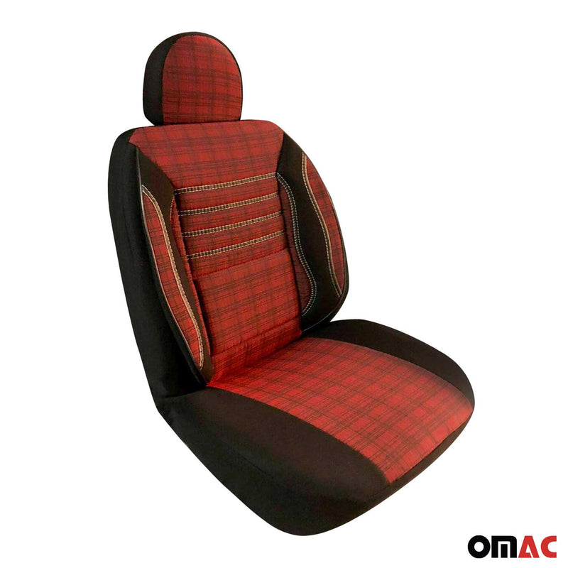 Schonbezüge Sitzbezüge für VW Transporter Multivan 2003-2025 Schwarz Rot 1 Sitz