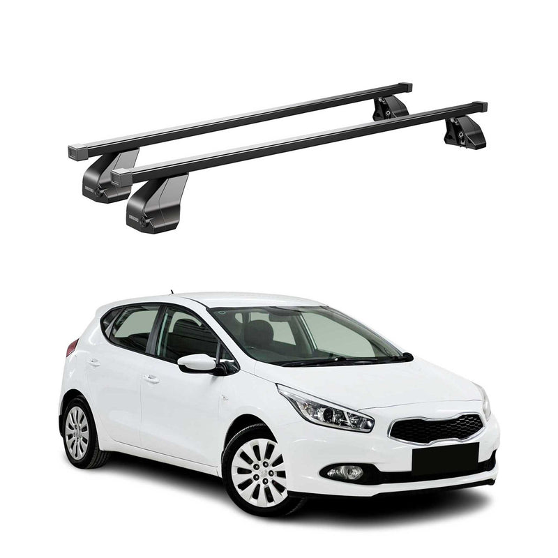 Portapacchi in acciaio Menabo per Kia Ceed 2012-2018 nero 2 pezzi