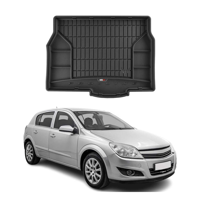 Vasca baule in gomma OMAC per Opel Astra H Hatchback 2004-2014 TPE Nero