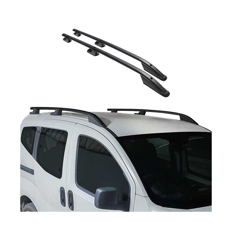 Barre trasversali portatutto in alluminio per Dacia Dokker 2012-2021 Nero 2x