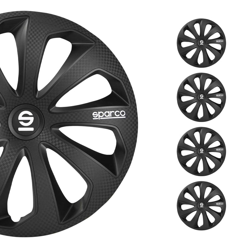 Coprimozzi Sparco 16 pollici Sicilia Nero Carbonio 4 pezzi