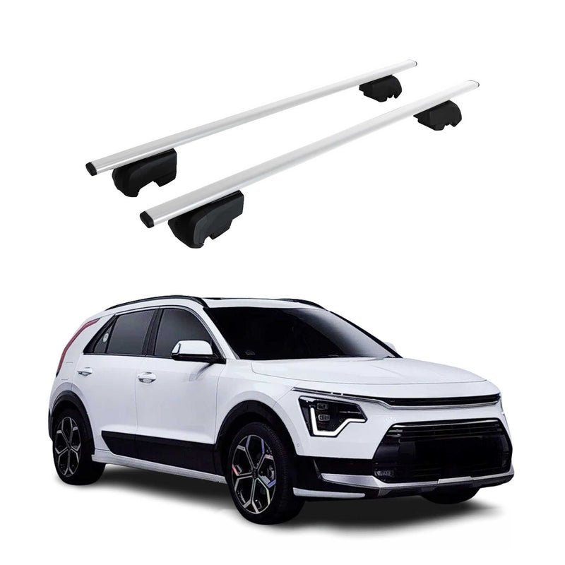 Portapacchi da tetto per Kia Niro 2022-2025 portapacchi base ABE alluminio argento
