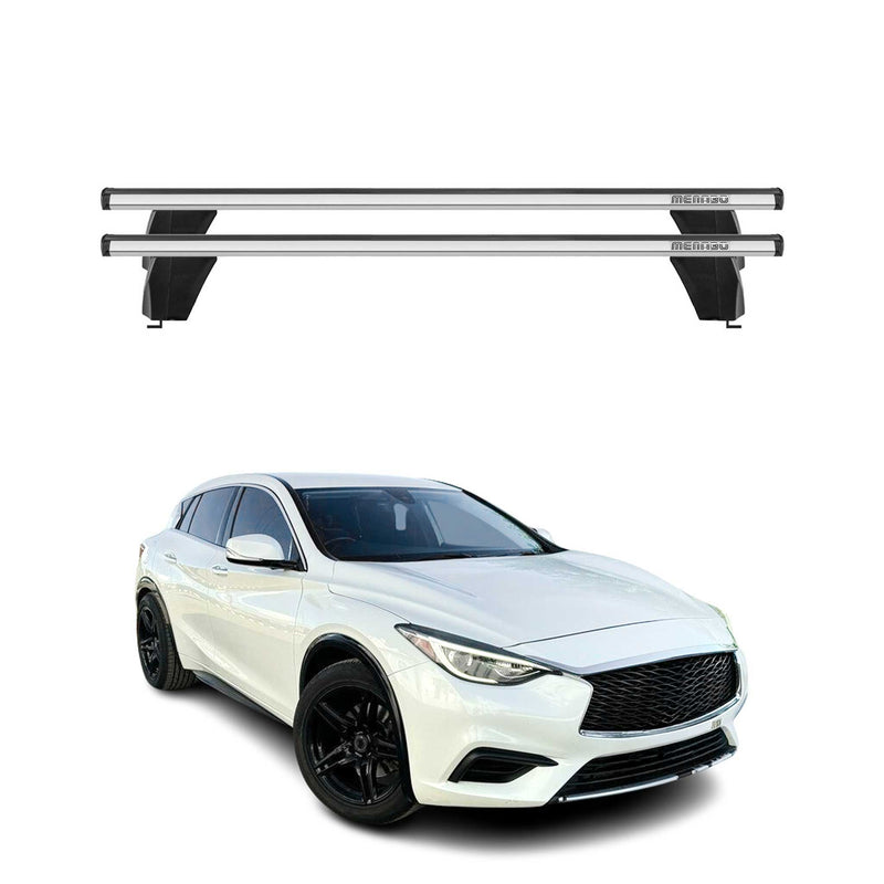Menabo Dachträger Grundtäger für Infiniti QX30 2016-2019 75kg Alu Silber 2 tlg