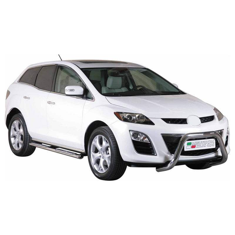 Minigonne laterali in acciaio inossidabile per Mazda CX-7 2010-2012 Argento