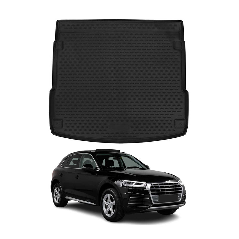 Tappetino per bagagliaio per Audi Q5 FY 2017-2024 in gomma TPE nero