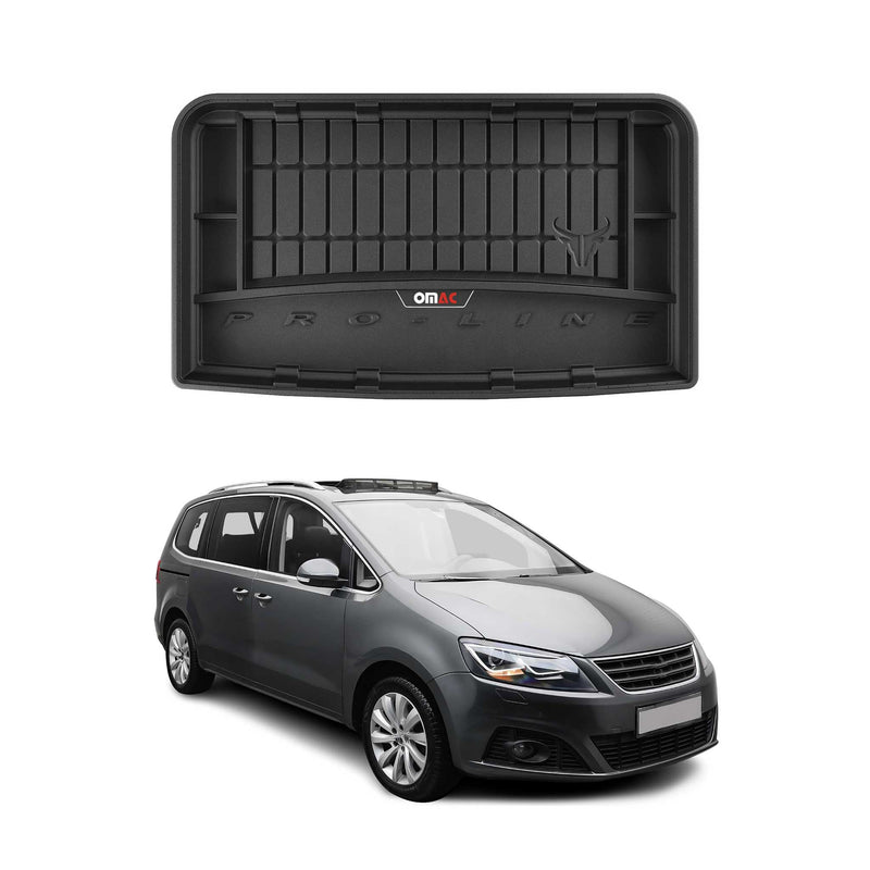 Vassoio portabagagli in gomma OMAC per Seat Alhambra 2010-2020, vassoio portabagagli in TPE, nero