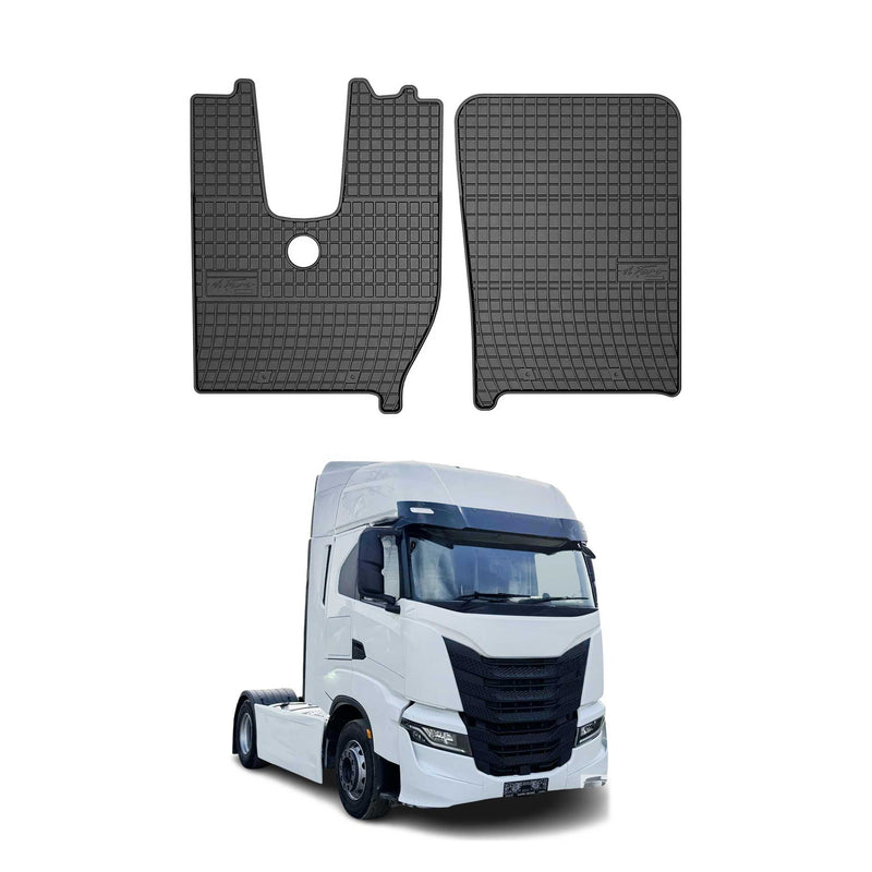 2019-2025 Iveco S-Way Fußmatten Gummi Schwarz 2 tlg