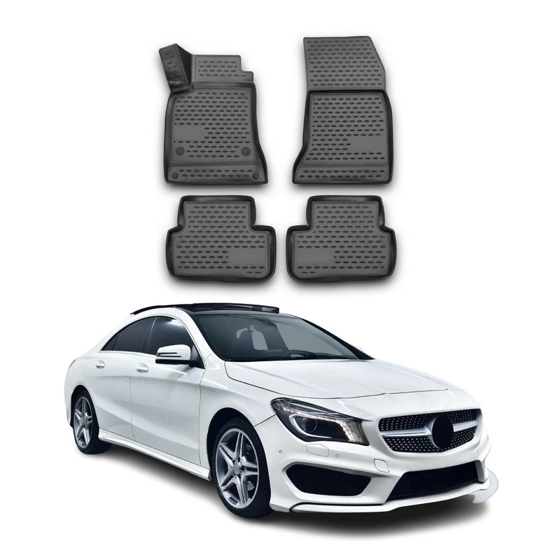2013-2019 Mercedes CLA C117 Fußmatten TPE Schwarz 4 tlg