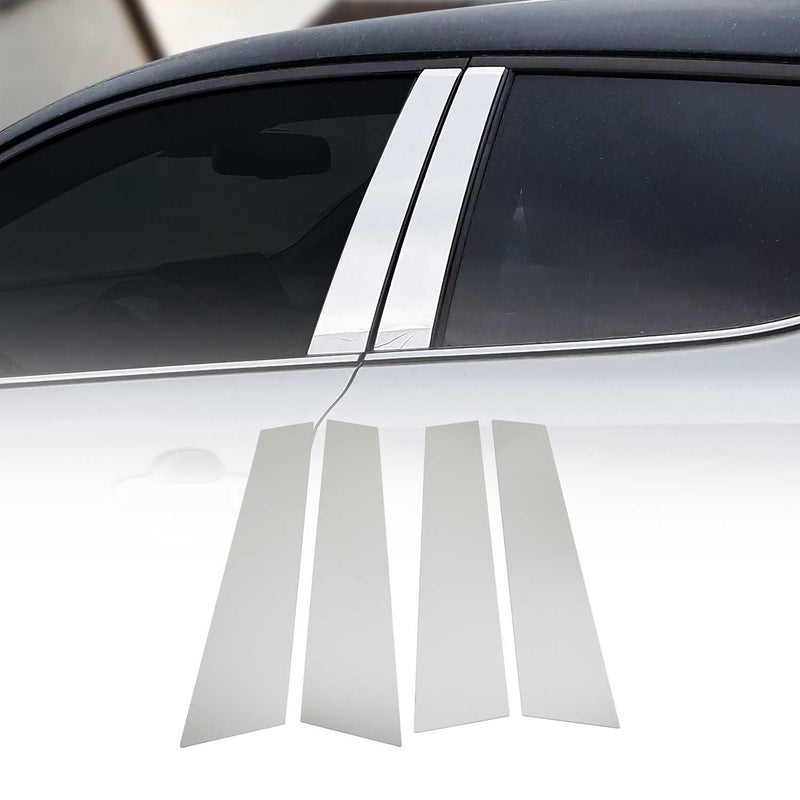 Rivestimento montante porta montante B per Fiat Tipo 2015-2025 acciaio inox argento 4 pezzi