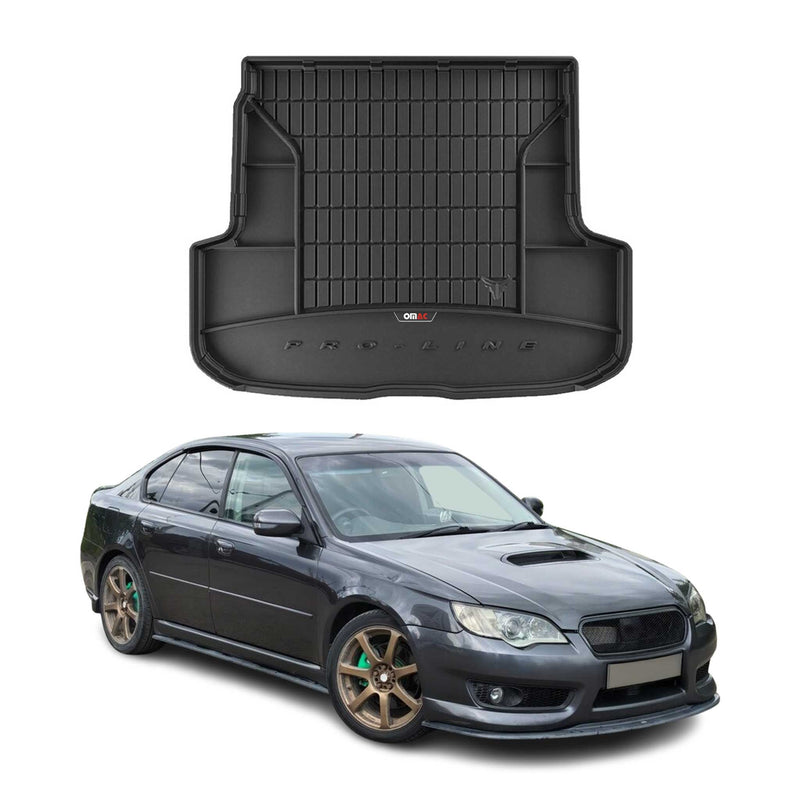 Vassoio portabagagli in gomma OMAC per Subaru Legacy 2003-2009, vassoio portabagagli in TPE, nero