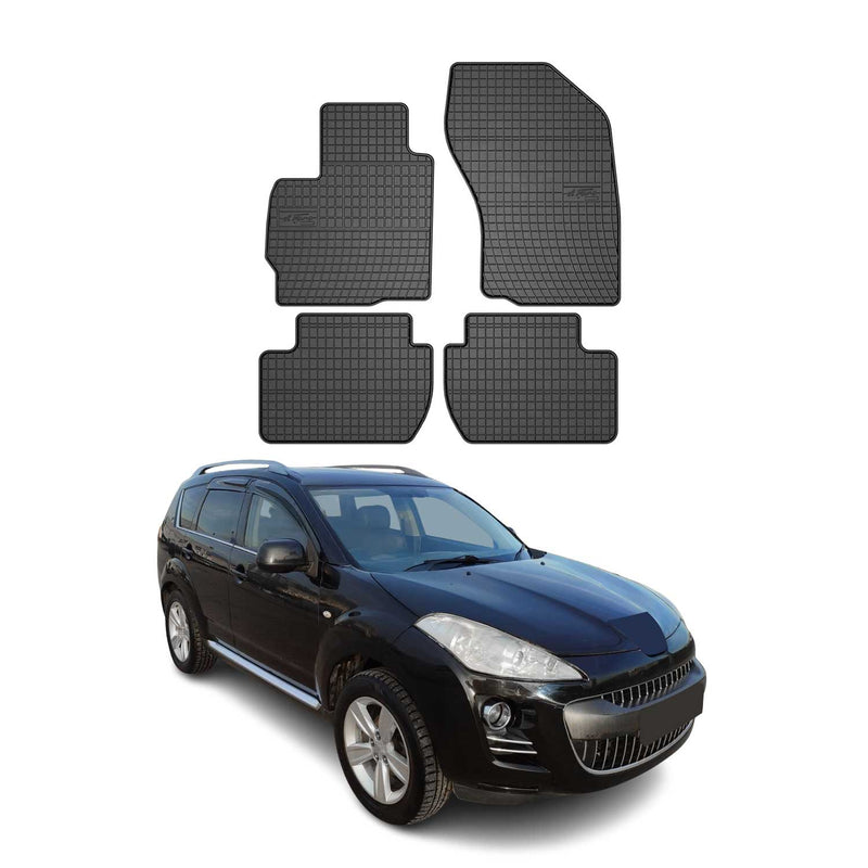 2007-2012 Peugeot 4007 Fußmatten Gummi Schwarz 4 tlg