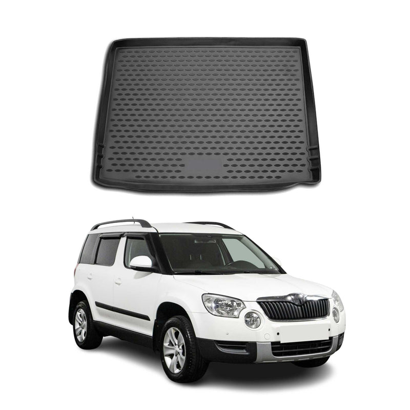 Tappetino per bagagliaio per Skoda Yeti 2009-2017 in gomma TPE nero