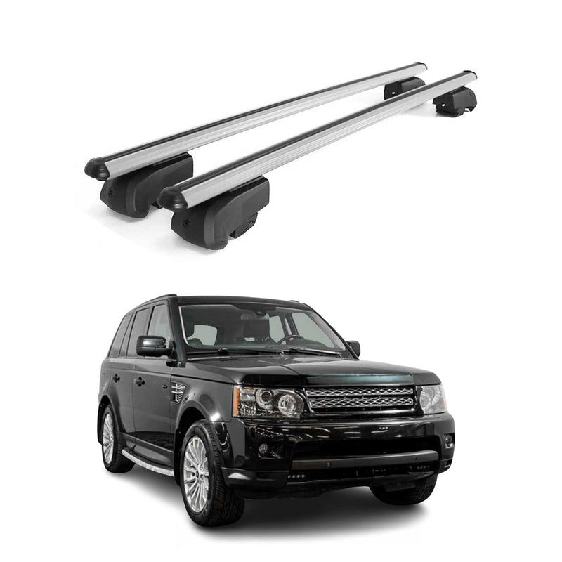Portapacchi da tetto per Range Rover Sport L320 2005-2013 ABE Alu Grey 2x
