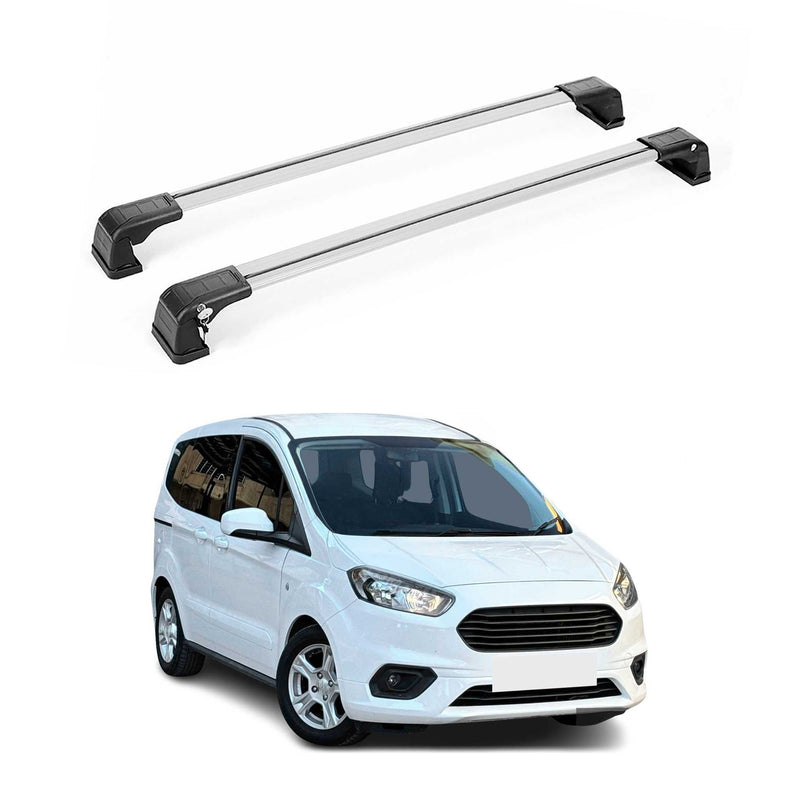 Per FORD Tourneo Courier 2014-2023 Set barre portatutto grigie Key Parallel V3