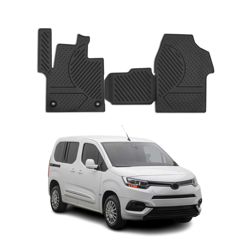 Tappetini Toyota Proace 2016-2025 in TPE nero, 2 pezzi