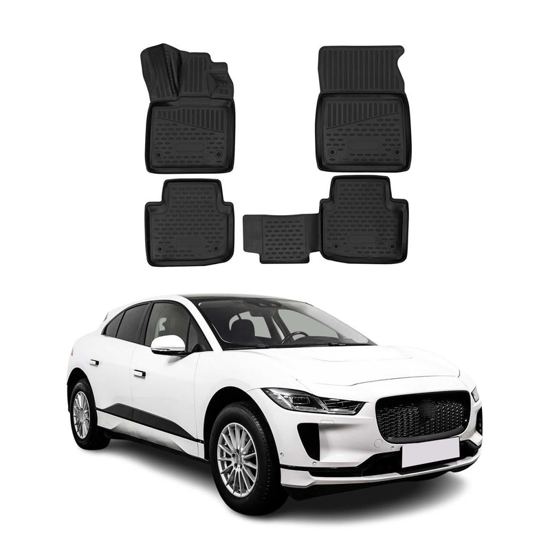 Tappetini in gomma OMAC per Jaguar I-Pace 2018-2025, neri, 4 pezzi