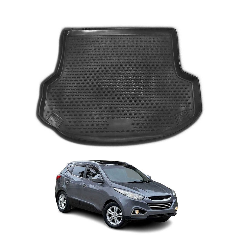 Tappetino per bagagliaio in gomma TPE per Hyundai ix35 2009-2015, nero