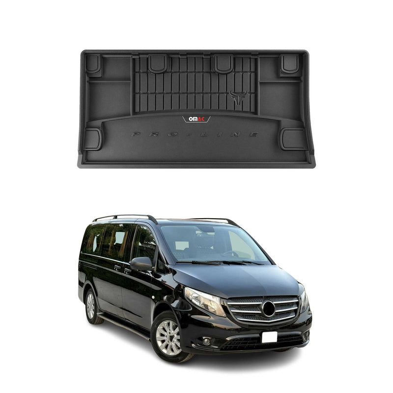 Vasca portabagagli in gomma OMAC per Mercedes Vito 2014-2025, vasca portabagagli in TPE, nera