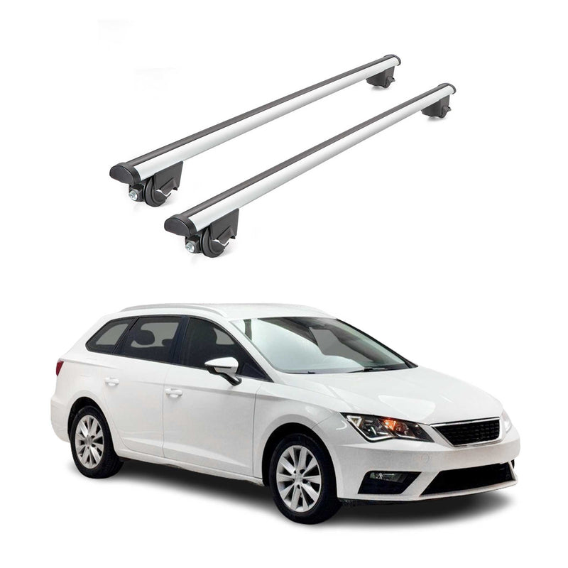 Dachträger für Seat Leon X-Perience Kombi 2014-2020 100kg Alu Silber 2x ABE