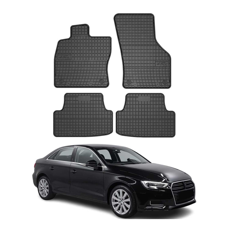 Tappetini in gomma OMAC per Audi A3 8V 2012-2020 in TPE nero, 4 pezzi