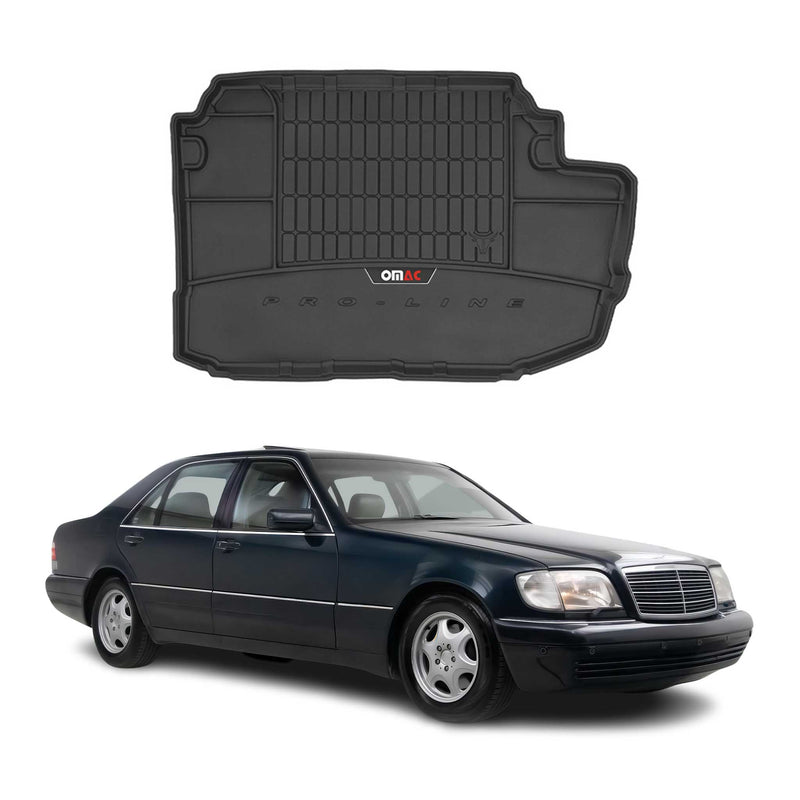 Vasca baule in gomma OMAC per Mercedes Classe S W220 1998-2005 TPE Nero