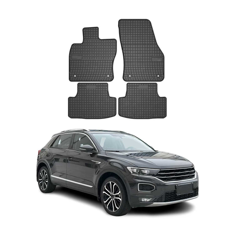 Tappetini VW T-Roc 2017-2025 in TPE nero, 4 pezzi