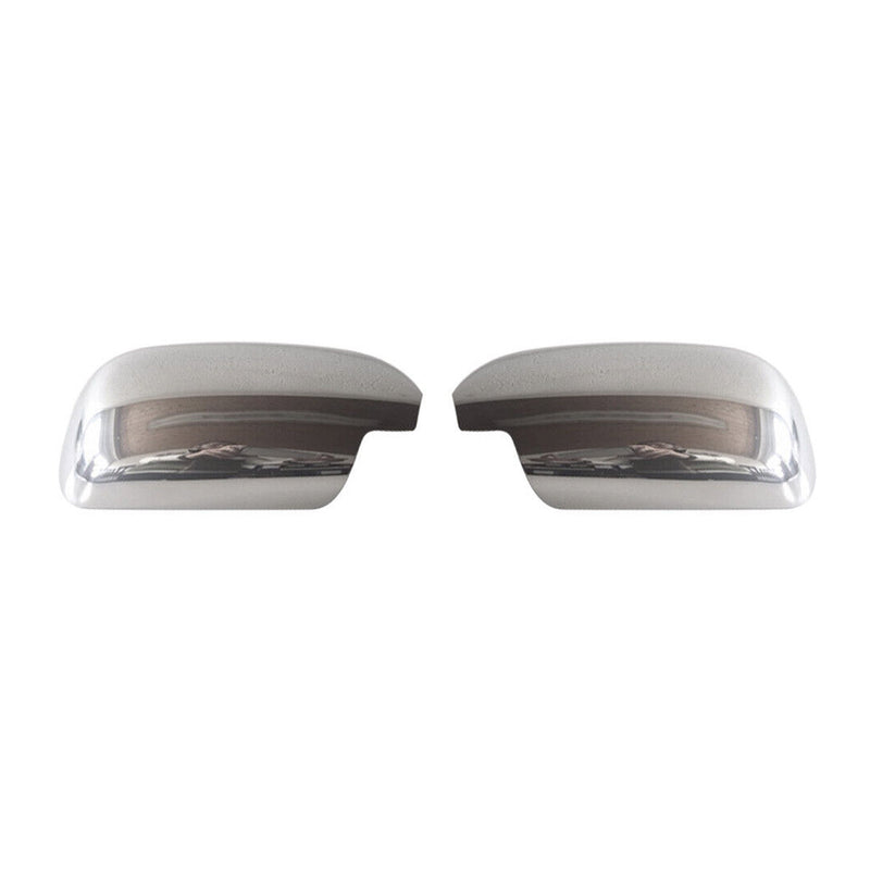 Calotte per specchietti retrovisori per Skoda Fabia 1999-2007 in acciaio inox argento 2 pezzi