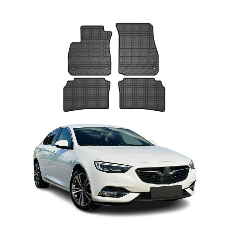 Tappetini in gomma neri per Opel Insignia B 2017-2025, 4 pezzi.