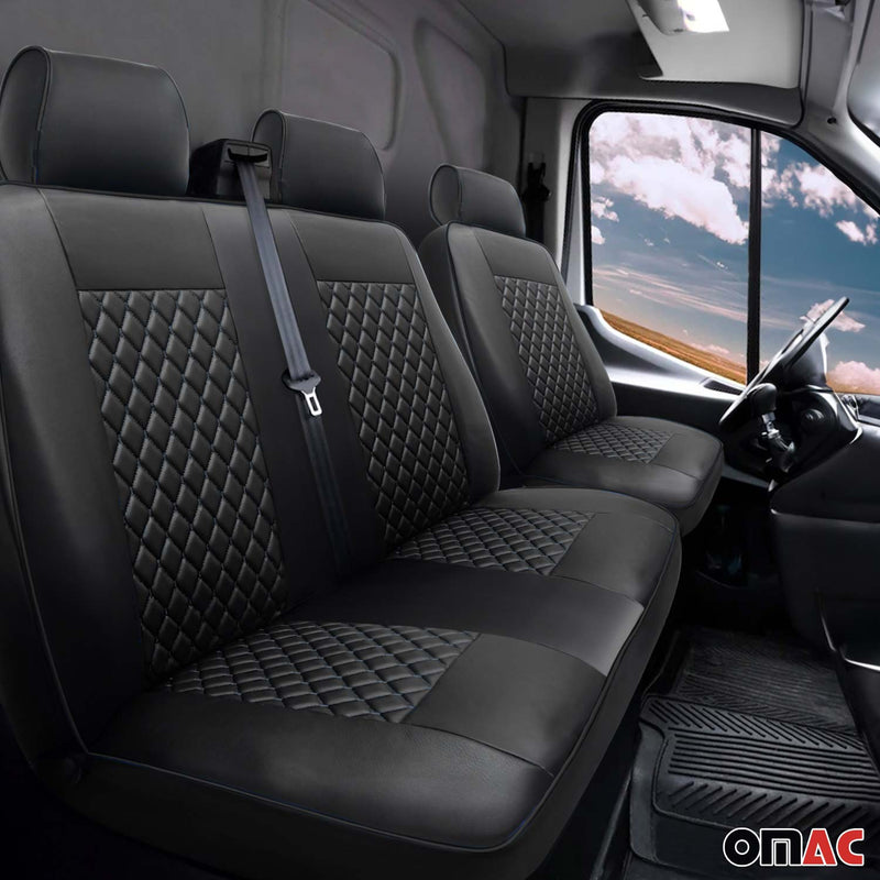 Coprisedili per Mercedes Sprinter W906 2006-2018 Pelle Nero 2+1